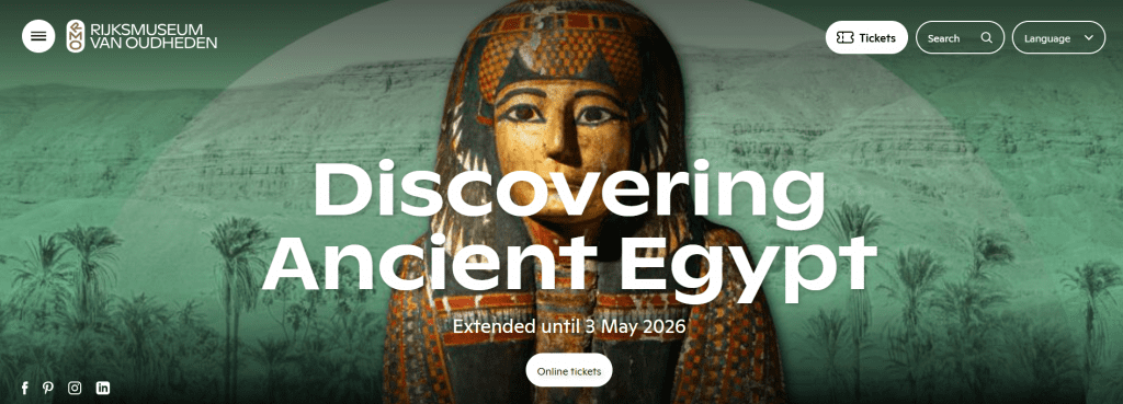 exposición Discovering Ancient Egypt en Leiden, Paises Bajos