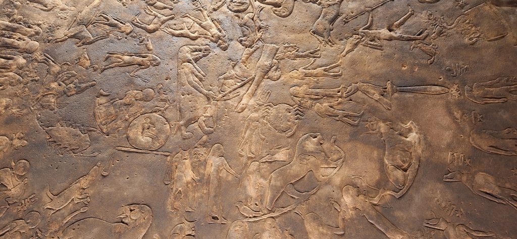 Detalle del Zodiaco de Dendera en el Museo del Louvre