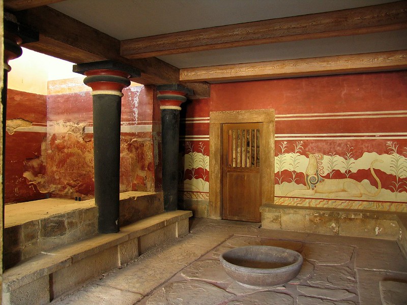 sala del rey en el palacio de Knossos