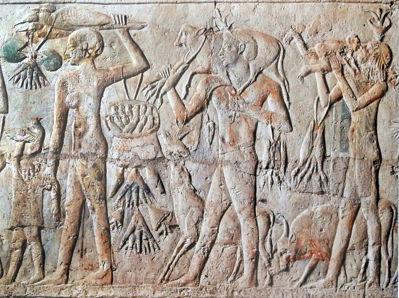 relieves en la tumba de Petosiris en Tuna el-Gebel