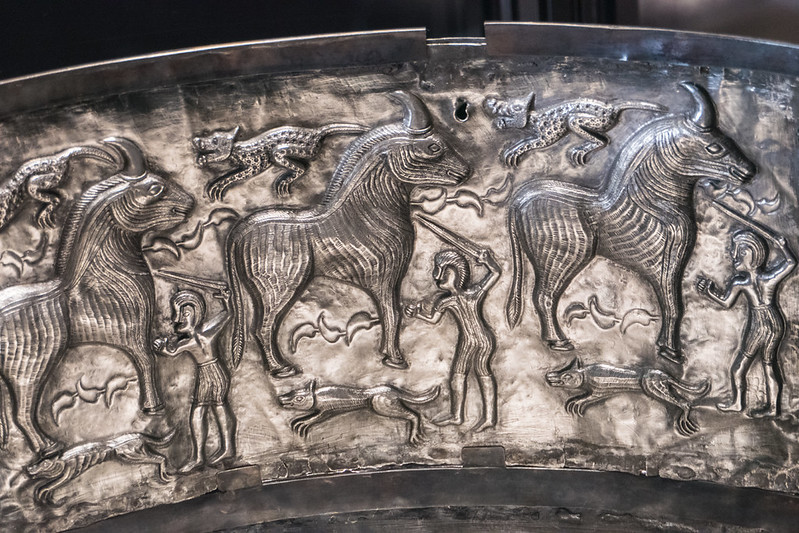 relieve de la batalla de los toros en el Caldero de Gundestrup