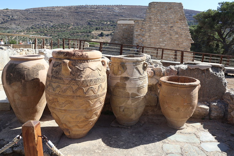 pithoi en el palacio de Knossos
