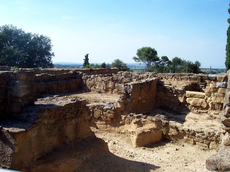 vivienda del poblado ibero de Ullastret, en la Ruta dels Ibers de Cataluña