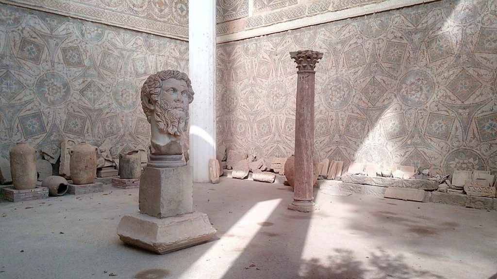 esculturas romanas en el Museo de Djemila, Argelia romana