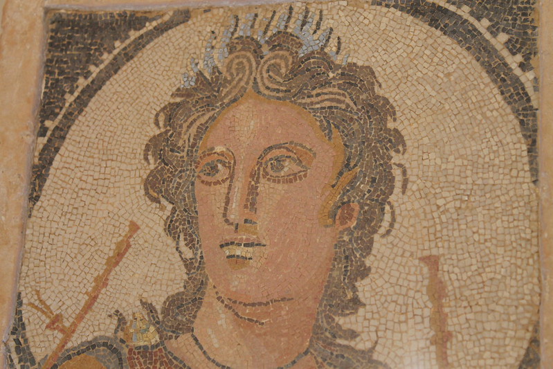 Mosaico de Euterpe. Musa de la Música. s. II d.C. Hallado en la villa romana de Els Munts. 