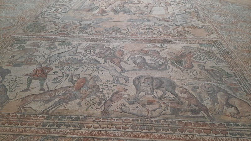 mosaico de la villa romana de la Olmeda