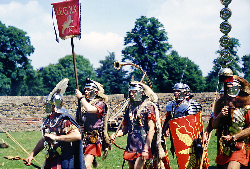 recreación legionaria romana a cargo de Ermine Street Guard
