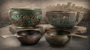 Souvenirs del Muro de Adriano: la Copa de Rudge, la Pátera de Amiens, la Pátera de Staffordshire y la Copa de Berlanga