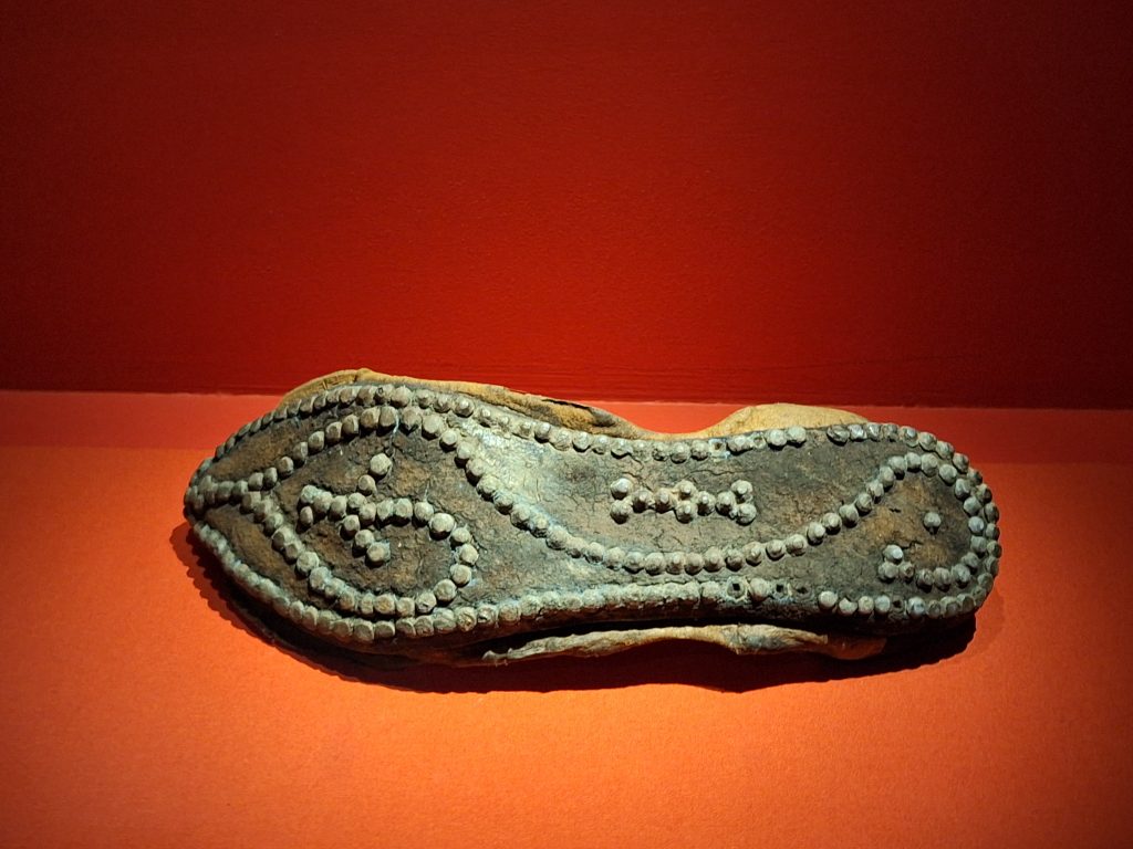 suela de zapato romano en el Museo de Vindolanda