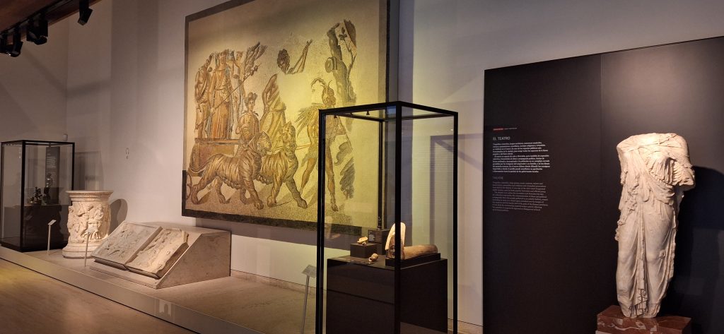 sala dedicada a los deportes en la Hispania romana en el MAN Madrid