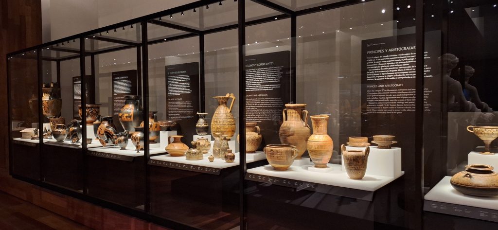 vasos griegos en el Museo Arqueológico Nacional de Madrid