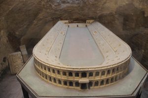 maqueta del estadio de Domiciano en la Piazza Navona de Roma. estadios romanos