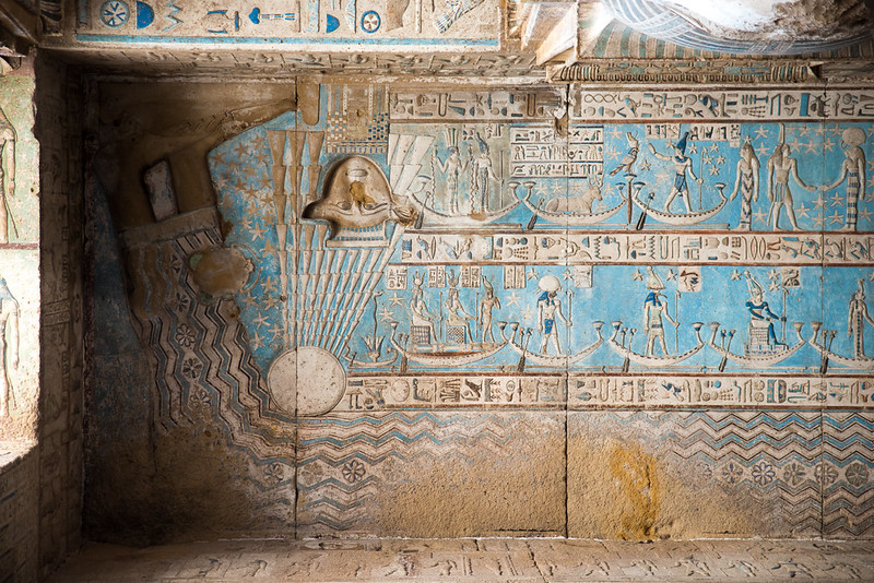 Templo de Dendera pinturas murales del Templo de Dendera