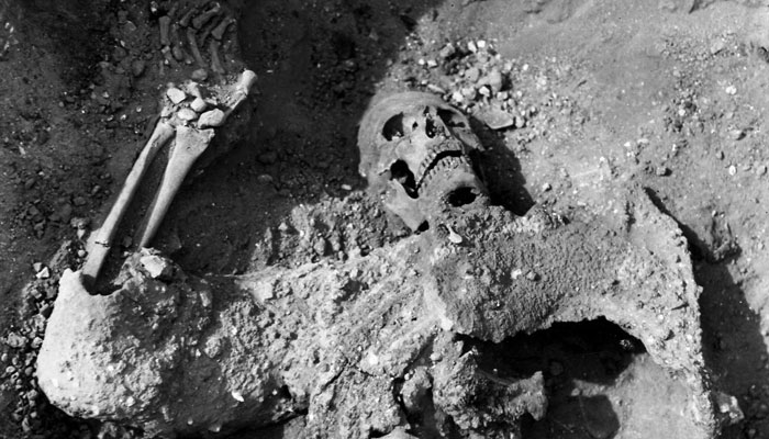 restos de un soldado romano hallado en Dura Europos