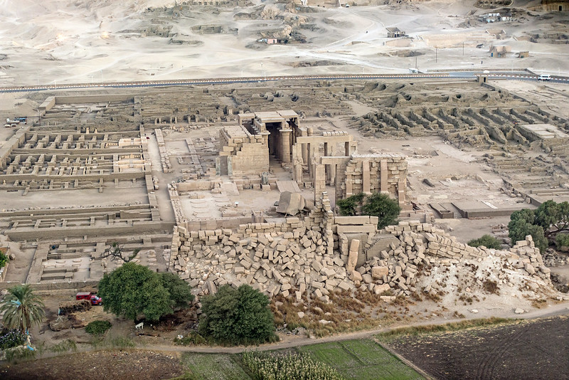 vista aérea del Ramesseum