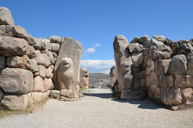 Puerta de los leones de Hattusa, capital del reino hitita