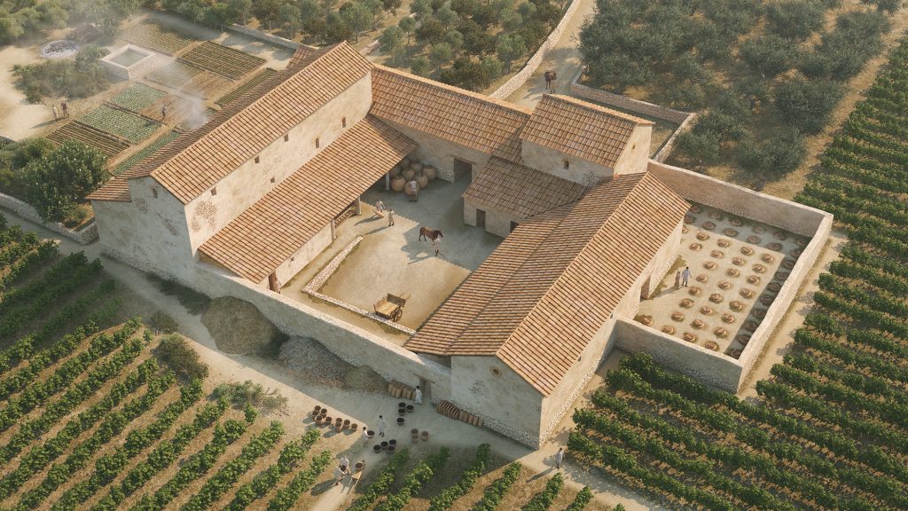 Recreación digital de la villa romana Vilarenc realizado por JR Casals