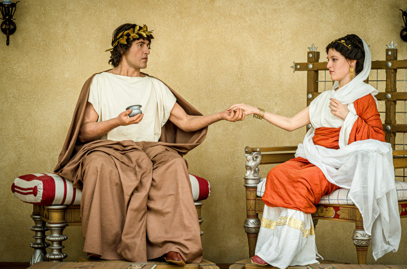 Recreación del trono de los reyes tracios