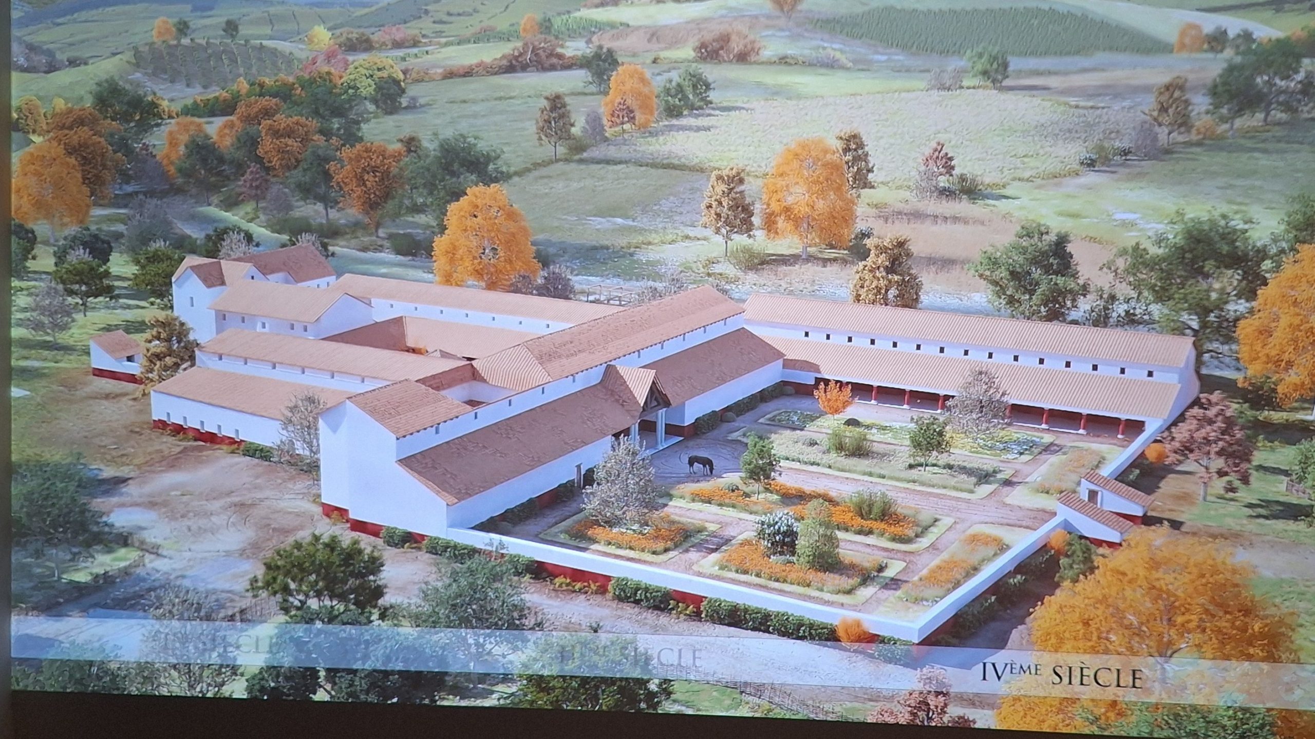 recreación de la villa romana de Lalonquette