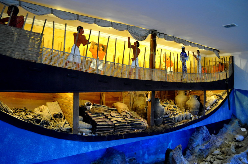 Recreación del pecio Uluburun en el Museo de Bodrum