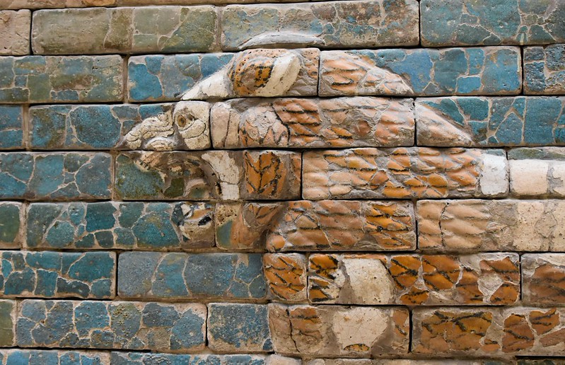 León de la Vía Procesional de Babilonia, hoy en el Museo de Pérgamo de Berlin