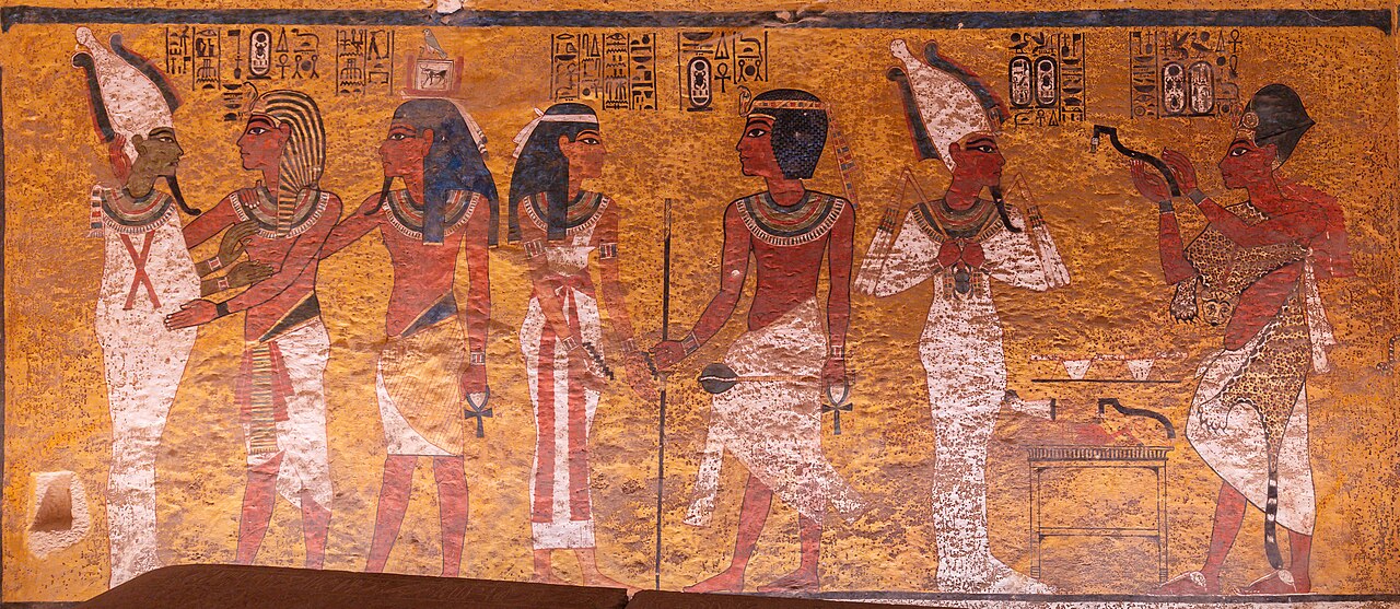 Pinturas murales de la pared norte de la tumba de Tutankamón KV62