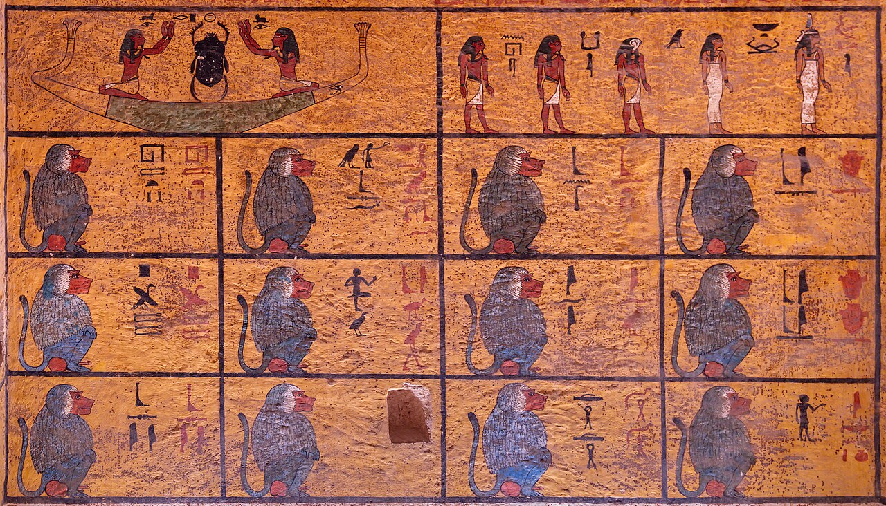 Pinturas de la pared occidental de la tumba de Tutankamón KV62