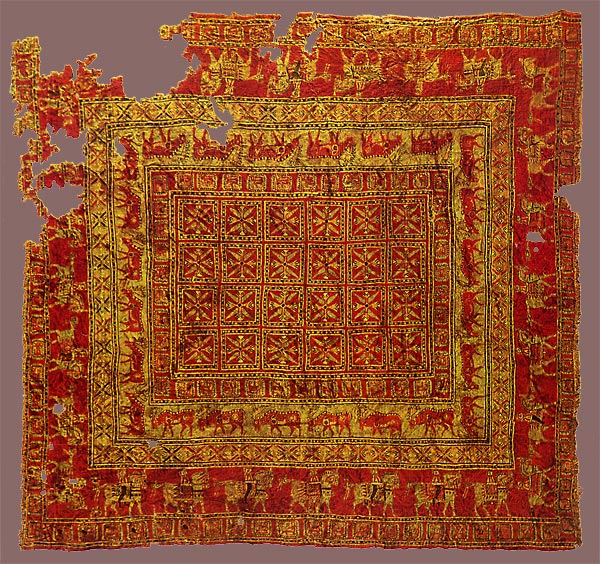 Alfombra de Pazyryk en el Hermitage
